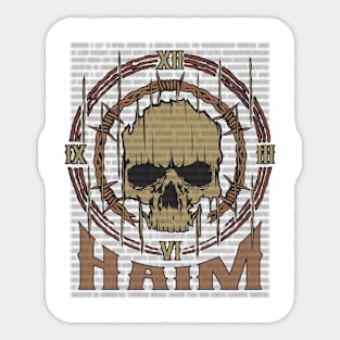 Haim Vintage Skull Sticker